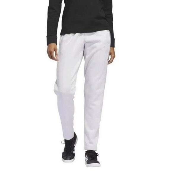 NWT Adidas Women's Relaxed Fit Tapered Legs Fleece Pants Gray (Dash) Size Large - Picture 1 of 2